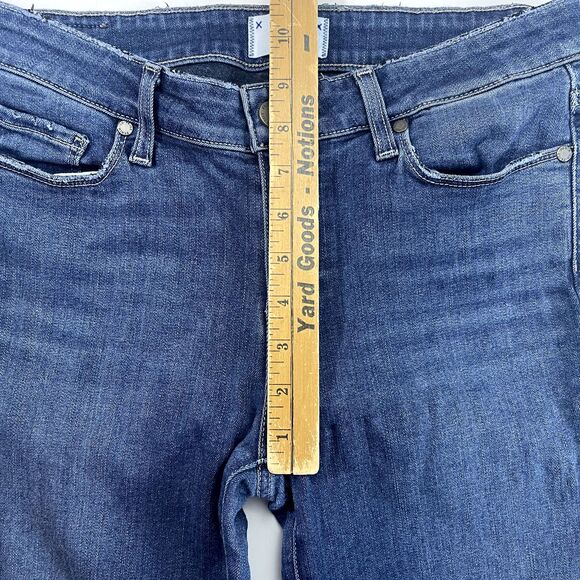 Paige Skyline Ankle Peg Jeans Womens 29 Skinny Mid-Rise Stretch Blue Denim - Picture 7 of 8